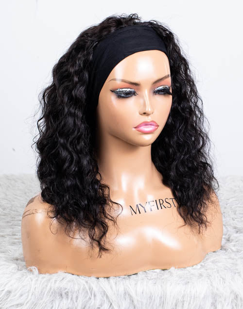 Ausverkauf - Stirnbandperücke ohne Kleber, keine Spitze, indisches Haar, 12 Zoll, seidig, Größe 1 - MHY-246