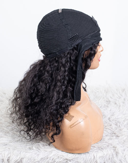 Clearance - Headband Wig  Indian Hair - 18" Curly Size 1- MHY-662