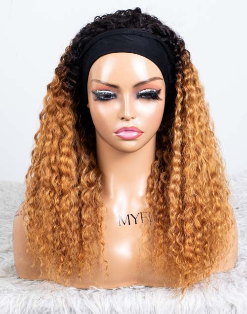 Clearance - Headband Wig Glueless No Lace Indian Hair - 18" Silky Size 2 - MHY-390