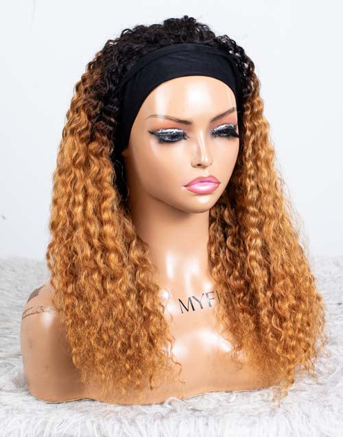 Clearance - Headband Wig Glueless No Lace Indian Hair - 18" Silky Size 2 - MHY-390