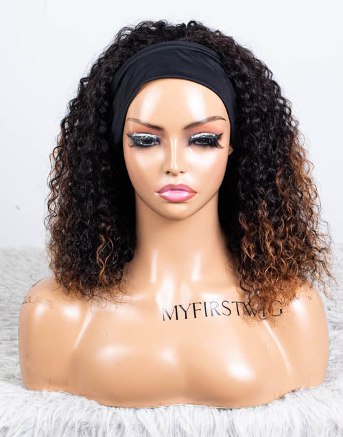 Clearance - Headband Wig Glueless No Lace Indian Hair - 14" Silky Size Average - MH-765