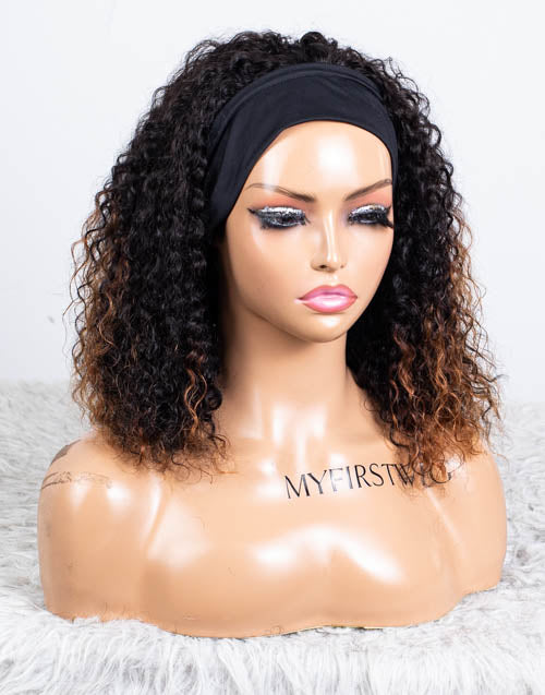 Clearance - Headband Wig Glueless No Lace Indian Hair - 14" Silky Size Average - MH-765