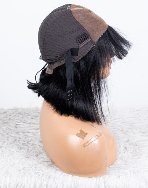 Clearance - 5x5" Closure Wig Indian Hair - 10" Silky Size Average - MTY-4106