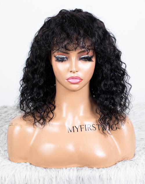 Clearance - 4x4" Closure Wig Indian Hair 160% Density - 12" Silky Size Average - MTY-4127