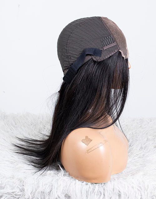 Clearance - 5x5" Closure Wig Indian Hair - 16" Silky Size Average - MT-3446