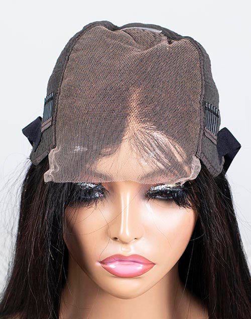 Clearance - 5x5" Closure Wig Indian Hair - 16" Silky Size Average - MT-3446