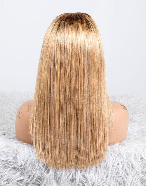 Clearance - 5x5" Closure Wig Indian Hair - 16" Silky Size Average - MT-3442