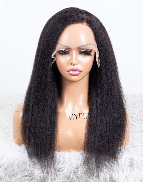Clearance - 10x6" Closure Wig Indian Hair - 16" Kinky Size 1 - MTY-4398