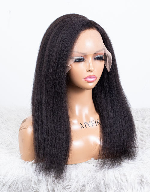Clearance - 10x6" Closure Wig Indian Hair - 16" Kinky Size 1 - MTY-4398