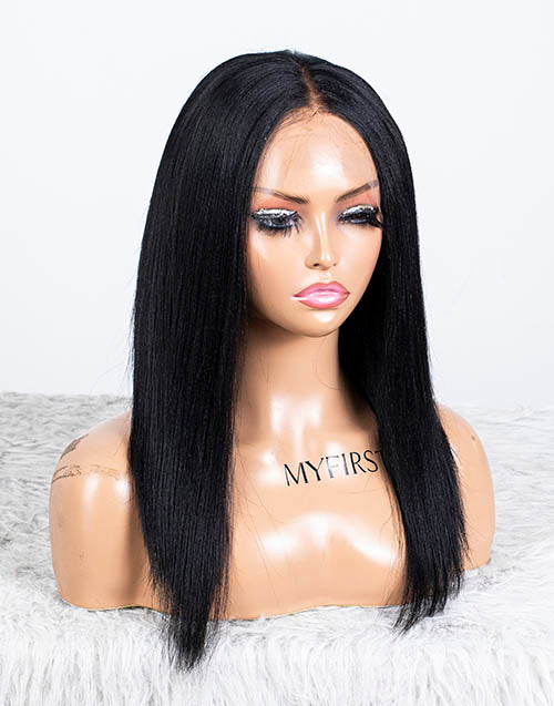 Clearance - 13x6" Malaysian Hair - 14" Yaki Size 1 - MT-3584