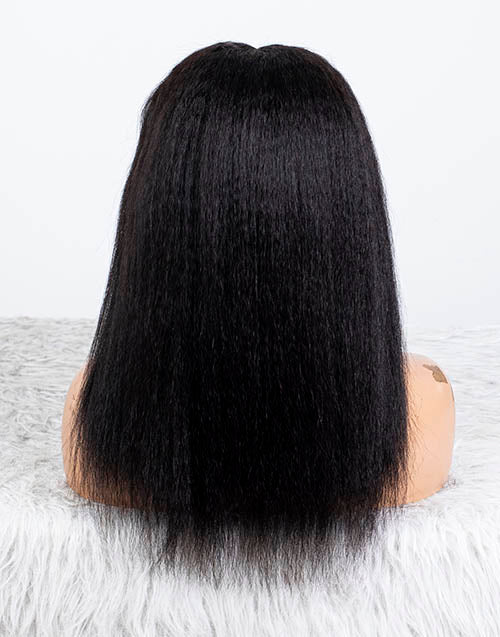 Clearance - 5x5" Closure Wig Indian Hair 160% Density - 14" Kinky Size Average - MT-3588