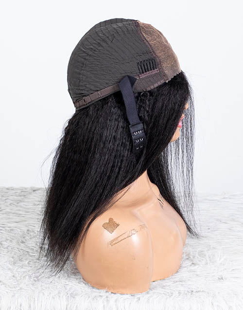 Clearance - 5x5" Closure Wig Indian Hair 160% Density - 14" Kinky Size Average - MT-3588