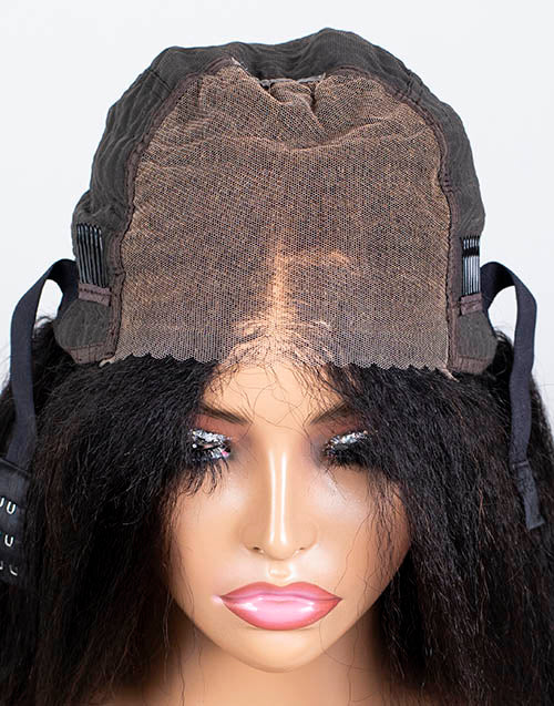 Clearance - 5x5" Closure Wig Indian Hair 160% Density - 14" Kinky Size Average - MT-3588