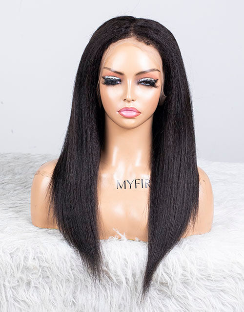 Clearance - 13x6" Lace Front Wig Indian Hair - 16" Kinky Size 2 - MTY-2507