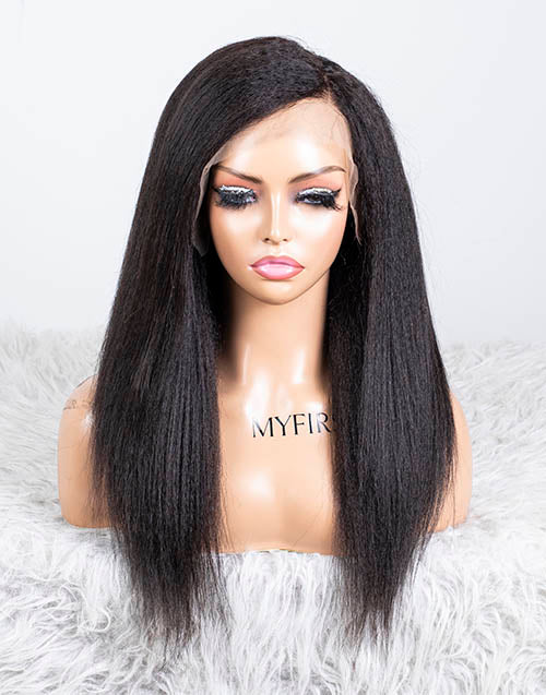 Clearance - 13x4" Lace Front Wig Indian Hair - 16" Kinky Size 1 - MTY-3510