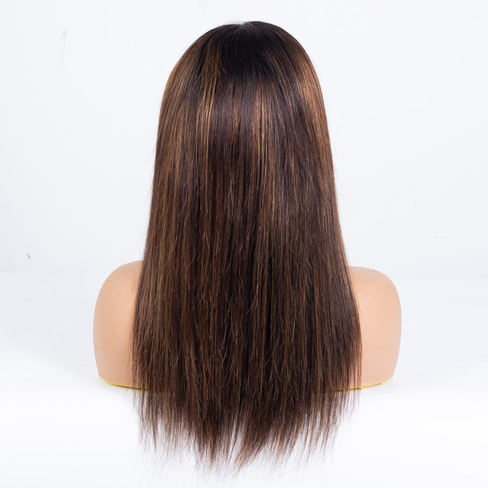 Clearance - 7x5" Closure Wig Indian Hair - 14" Silky Average Size - MTY-5476