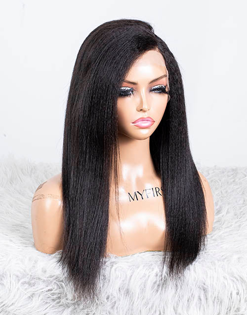 Clearance - 13x4" Lace Front Wig Indian Hair - 16" Kinky Size 1 - MTY-3521