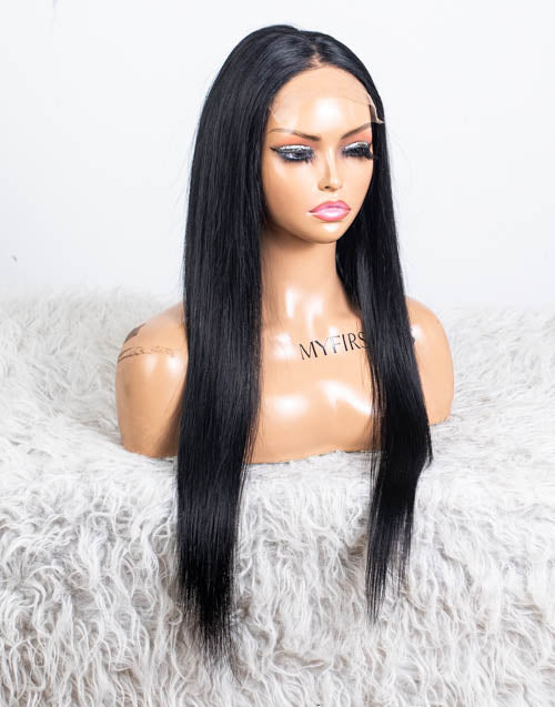 Clearance - 5x5" Closure Wig Indian Hair - 20" Silky Size Average - MT-3744