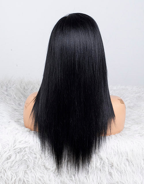 Clearance - 5x5" Closure Wig Indian Hair Jet Black - 14" Silky Size 2 - MTY-2388