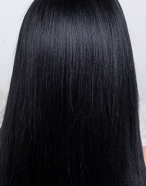 Clearance - 5x5" Closure Wig Indian Hair Jet Black - 14" Silky Size 2 - MTY-2388