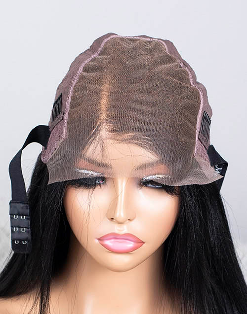 Clearance - 5x5" Closure Wig Indian Hair Jet Black - 14" Silky Size 2 - MTY-2388