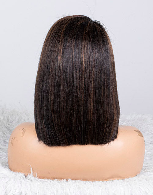 Clearance - 13x4" Lace Wig Indian Hair - 12 Inch Yaki Size 1 - MTY-2384