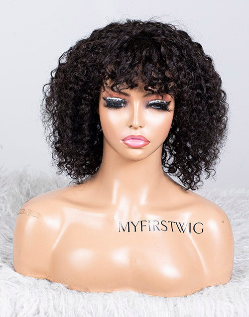 Clearance - Scalp Top Wig Indian Hair - 12"  Curly Size 1- MTY-2385