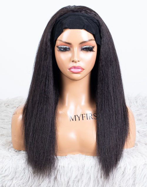 Clearance - Headband Wig Glueless No Lace Indian Hair - 18" Kinky Size 1 - MHY-432