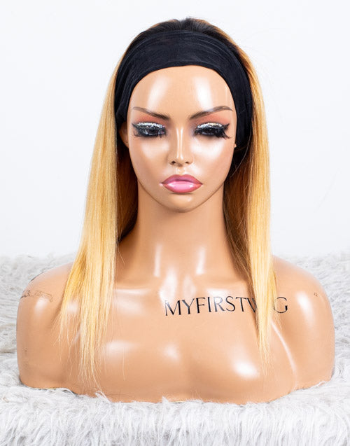Clearance - Headband Wig Glueless No Lace Indian Hair - 12" Silky Size 1 - MHY-433
