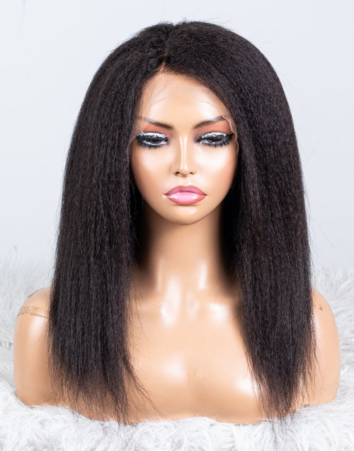 Clearance - 13x4" Lace Front Wig Indian Hair - 14" Kinky Size 1 - MTY-1630
