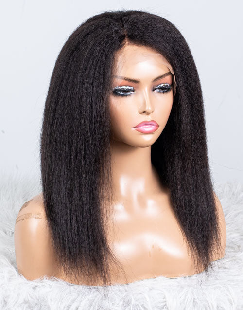 Clearance - 13x4" Lace Front Wig Indian Hair - 14" Kinky Size 1 - MTY-1630