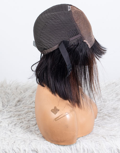 Clearance - 5x5" Closure Wig Indian Hair - 10" Silky Size Average - MTY-4785