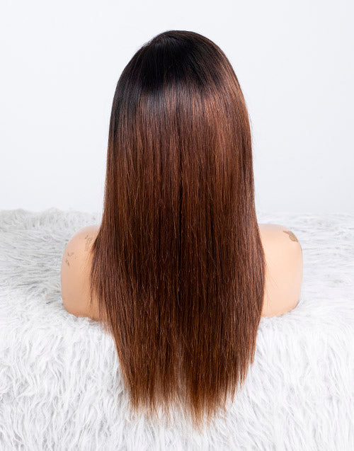 Clearance - 5x5" Closure Wig Indian Hair - 16" Silky Size Average - MTY-3570