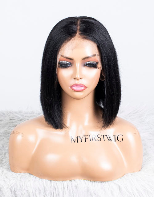 Clearance - 13x6" Lace Front Wig Indian Hair 160% Density - 10" Yaki Size 1 - MTY-3787