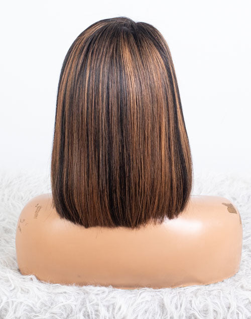 Clearance - 5x5" Closure Wig Indian Hair - 10" Silky Size Average - MTY-4811