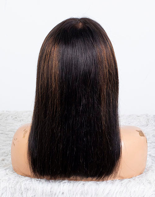 Clearance - 7x5" Closure Wig Indian Hair 160% Density - 14" Silky Size Average - MTY-4500