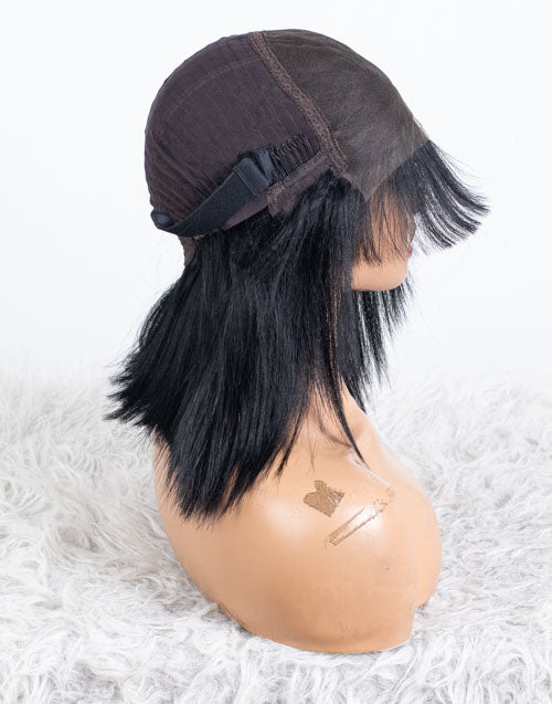 Clearance - 5x5" Closure Wig Indian Hair - 12" Yaki Size Average - MTY-4804