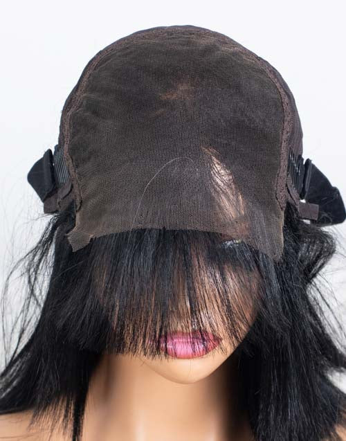 Clearance - 5x5" Closure Wig Indian Hair - 12" Yaki Size Average - MTY-4804