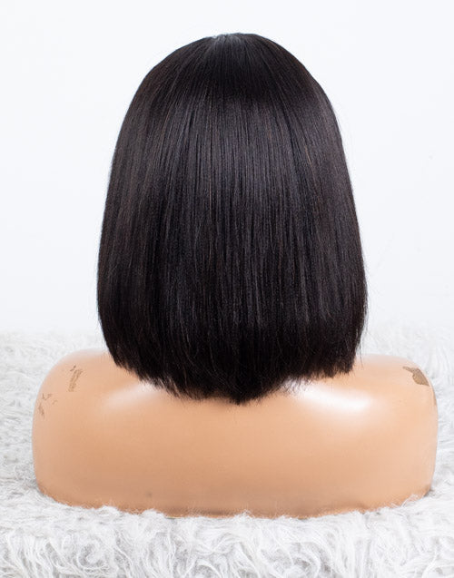 Ausverkauf - Stirnbandperücke ohne Kleber, keine Spitze, indisches Haar, 12 Zoll, seidig, Größe 1 - MHY-246