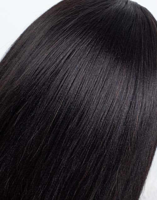 Ausverkauf - Stirnbandperücke ohne Kleber, keine Spitze, indisches Haar, 12 Zoll, seidig, Größe 1 - MHY-246