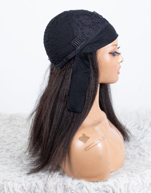 Clearance - Headband Wig Glueless No Lace Indian Hair - 16" Kinky Size 1 - MHY-355