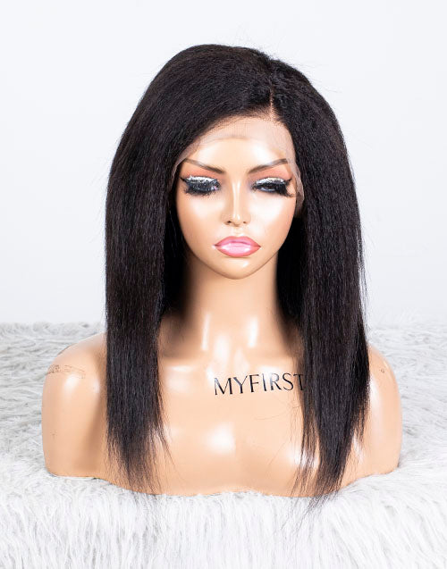 Clearance - 13x4" Lace Front Wig Indian Hair - 14" Kinky Size 1 - MTY-3774