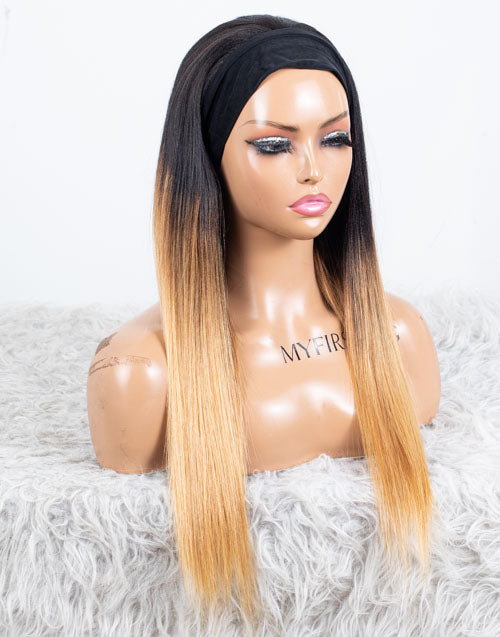 Clearance - Headband Wig Glueless No Lace Indian Hair - 20" Yaki Size 1 - MH-739