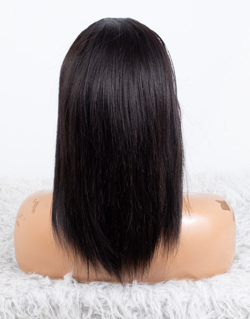 Ausverkauf - Stirnbandperücke ohne Kleber, keine Spitze, indisches Haar, 12 Zoll, seidig, Größe 1 - MHY-246