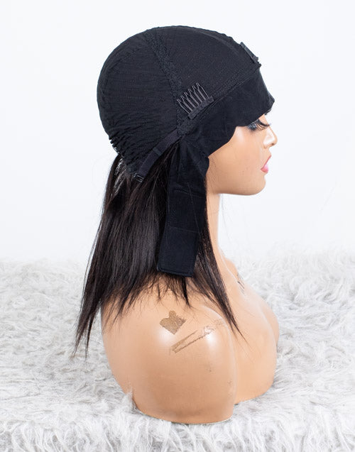 Ausverkauf - Stirnbandperücke ohne Kleber, keine Spitze, indisches Haar, 12 Zoll, seidig, Größe 1 - MHY-246