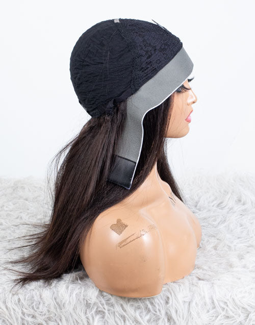 Clearance - Headband Wig Glueless No Lace Indian Hair - 18" Kinky Straight Size 1 - MHY-425