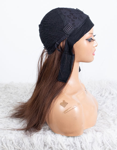 Ausverkauf - Stirnbandperücke ohne Kleber, keine Spitze, indisches Haar, 12 Zoll, seidig, Größe 1 - MHY-246