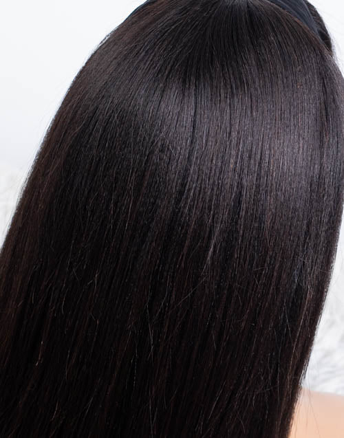 Ausverkauf - Stirnbandperücke ohne Kleber, keine Spitze, indisches Haar, 12 Zoll, seidig, Größe 1 - MHY-246