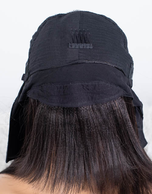 Ausverkauf - Stirnbandperücke ohne Kleber, keine Spitze, indisches Haar, 12 Zoll, seidig, Größe 1 - MHY-246