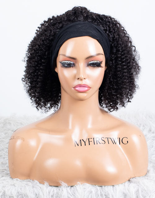 Ausverkauf - Stirnbandperücke ohne Kleber, keine Spitze, indisches Haar, 12 Zoll, seidig, Größe 1 - MHY-246